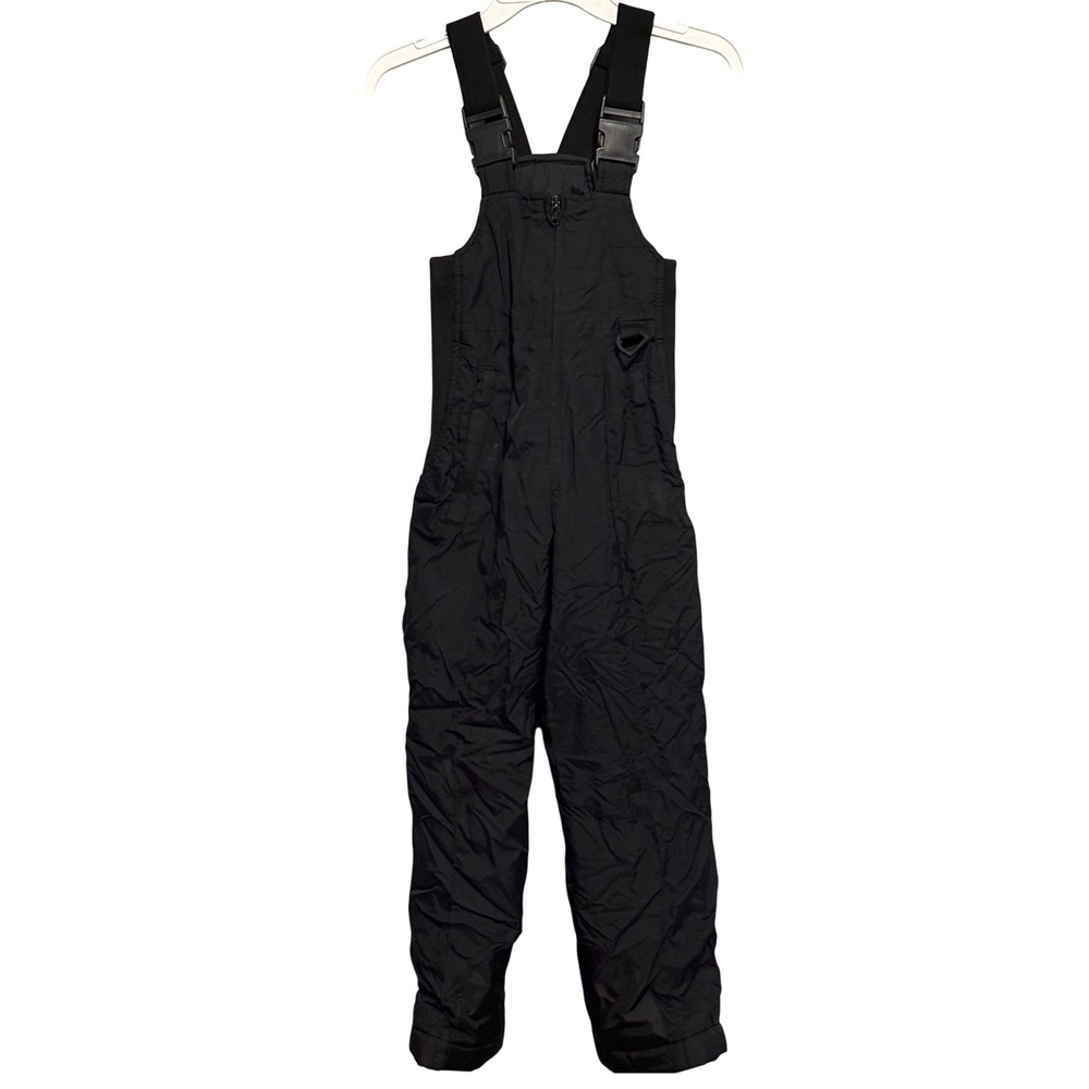 Sport Essentials Boys Black Insulated Snow Bibs Waterproof Overalls Style Sz 8